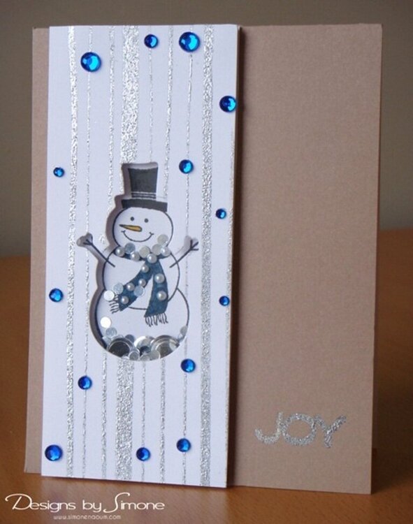 Joy Snowman Shaker Card