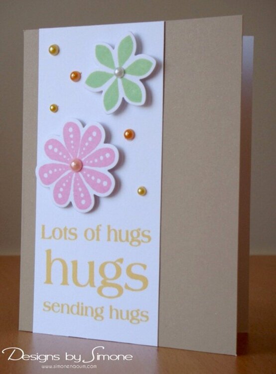 Lots of Hugs Floral Card