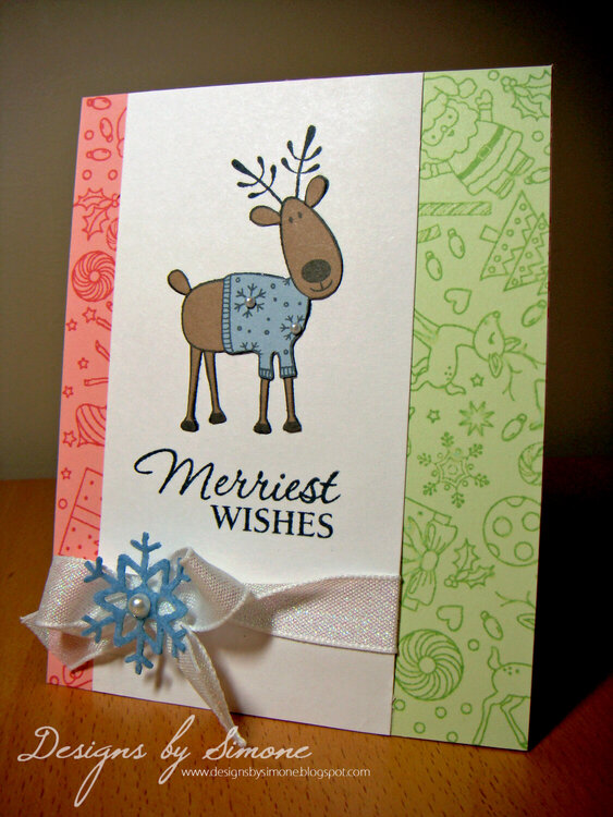 Merriest Wishes Reindeer Fun Card