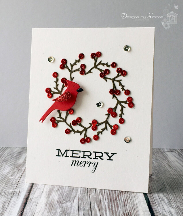 Merry Berry Wreath Card