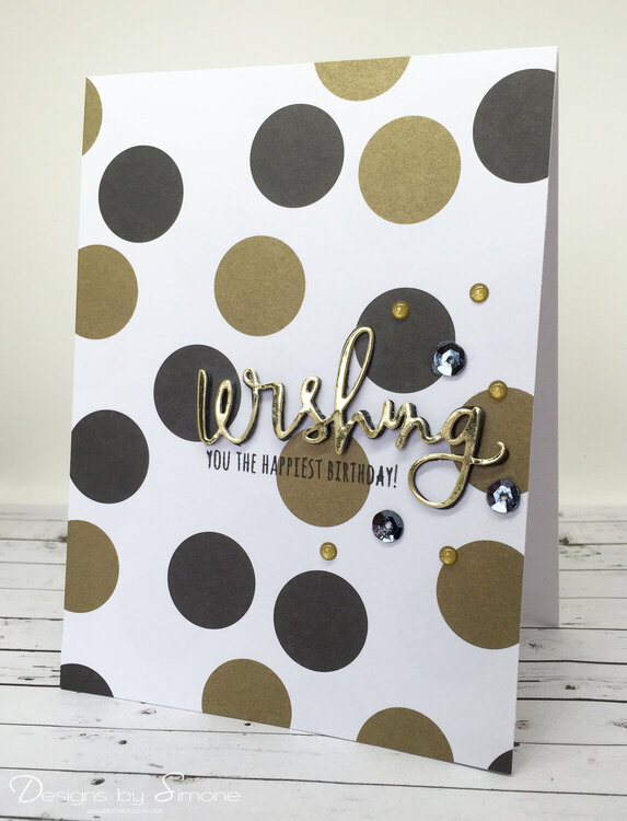 Metallic Birthday Wishes Card