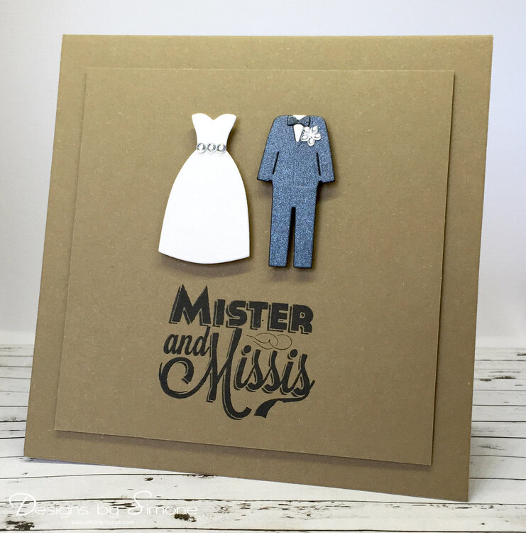 Mister &amp; Missus Silhouette Card