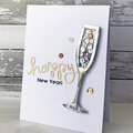 New Year Champagne Shaker Card