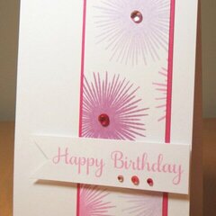 Pink Birthday Starburst Card