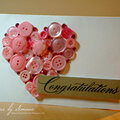 Pink Buttons & Bling Congratulations Card