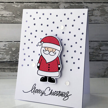 Snowfall Santa Card