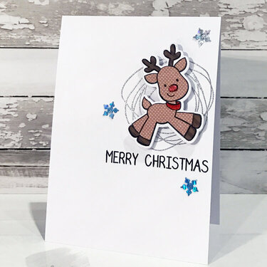 Scribble Reindeer Card