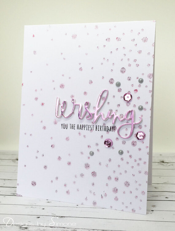 Shimmer Birthday Wishes Card