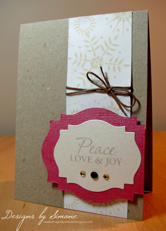 Snowflake Peace &amp; Love Card