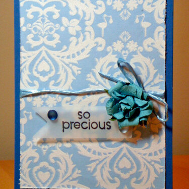 So Precious Vintage Baby Card