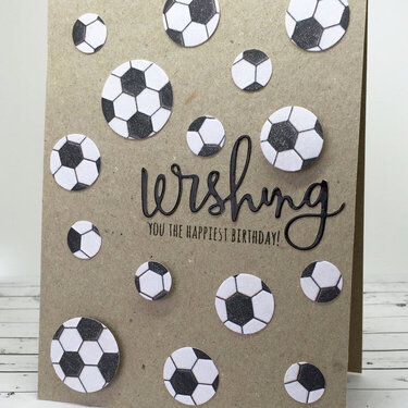 Soccer Ball Confetti Card