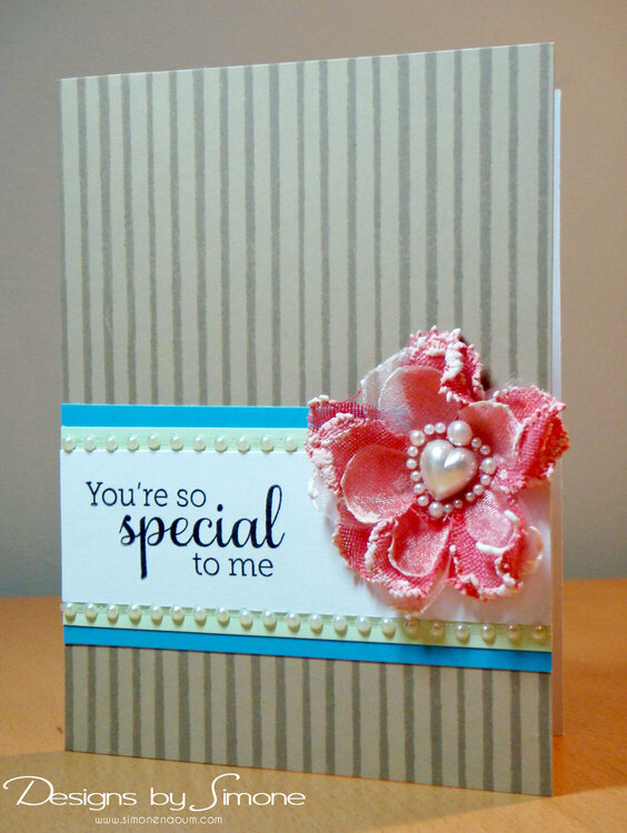 Special to Me Pearl Flower Card