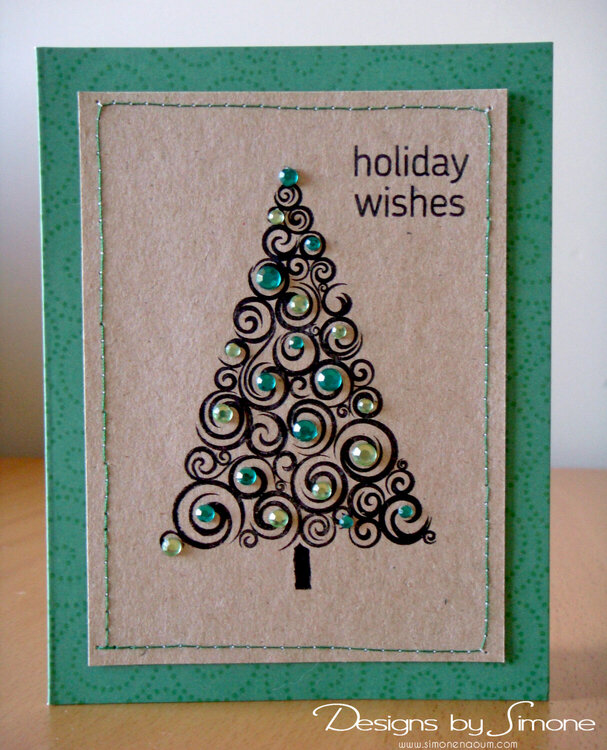 Swirl Tree Wishes Card