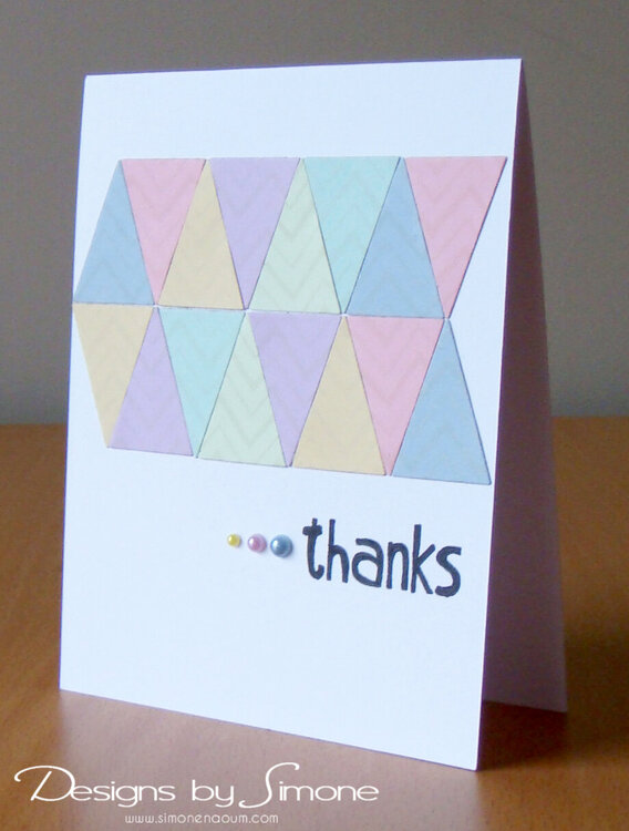 Trendy Triangle Thanks Card