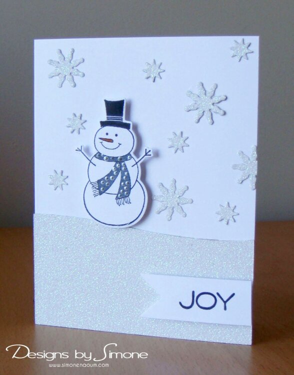 Winter White Snowman Card
