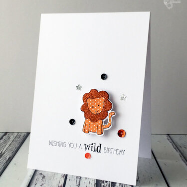 Wild Lion Birthday Card