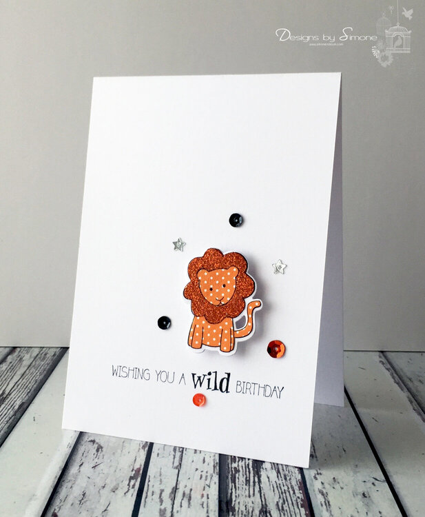 Wild Lion Birthday Card