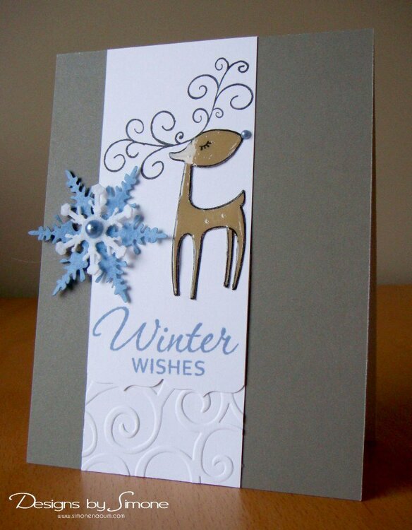 Winter Wishes Reindeer Card