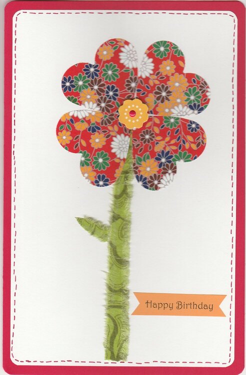 Birthday card for niece, E.