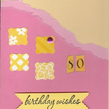 Mom&#039;s 80th birthday card.