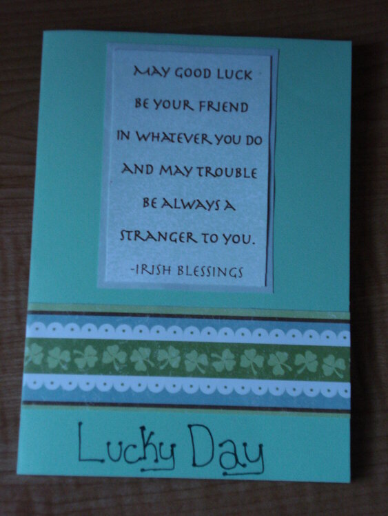 St Patrick&#039;s Day Card (outside)