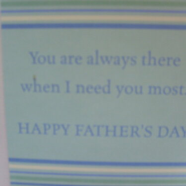 inside of happy Fathersday card