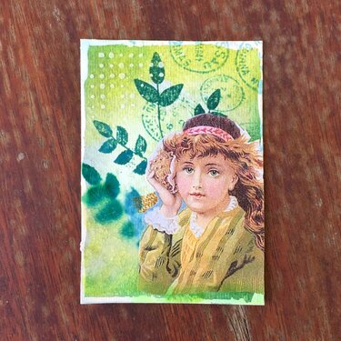 Green ATC with Girl