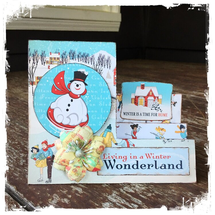 October Inspirational Card Challenge-Technique Winter Wonderland