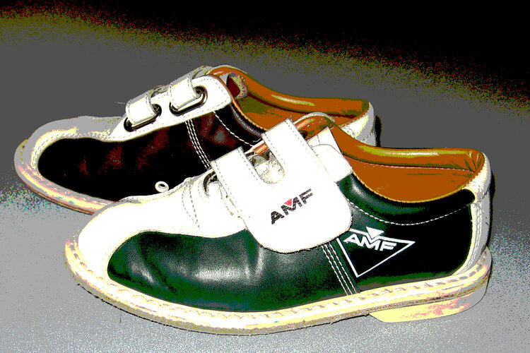 Posterized Bowling Shoes