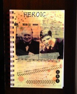Winston Churchill Heroic art journal page