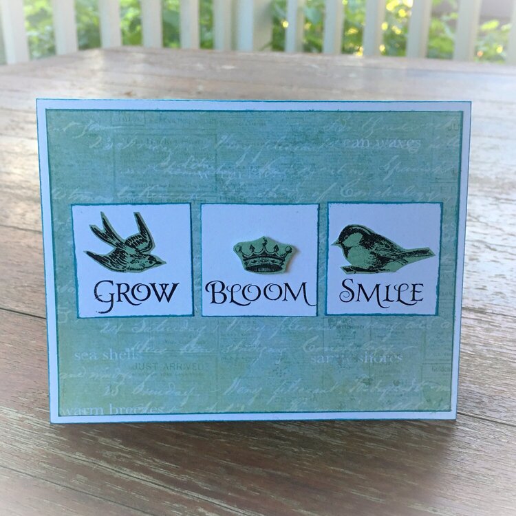 Grow, Bloom, Smile card