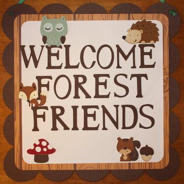 Forest Service Woodland Birthday Party Door Sign