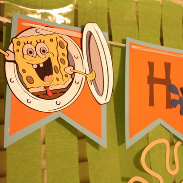 Sponge Bob Happy B-Day Banner
