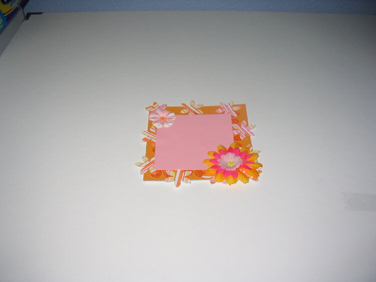 4x4 Mod Podge Flower Coaster