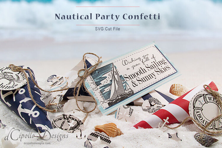 Nautical Party Confetti SVG Cut File