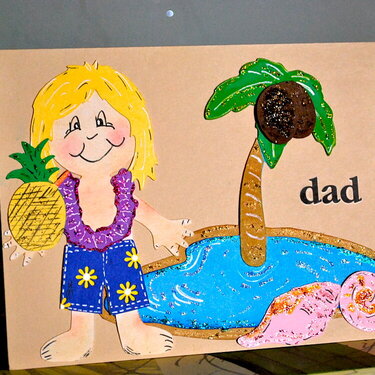 Father&#039;s Day PDDU Card Surfer Dude