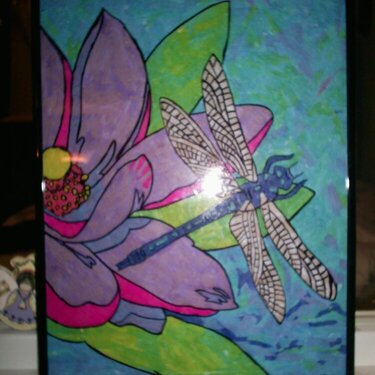 Faux Stain Glass Dragonfly