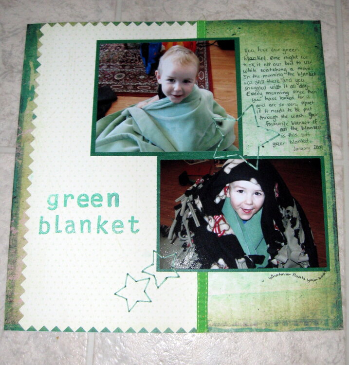 green blanket