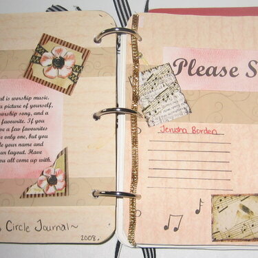 Faith Scrappers Circle Journal Sign In