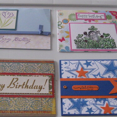 Birthday cards from my card making ladies!