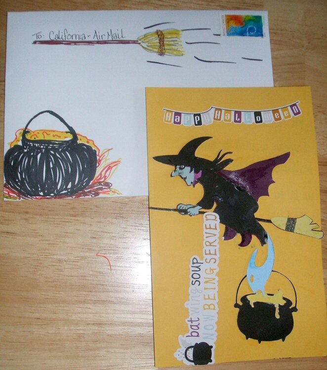 My 3 yo DS creations - Halloween Cards 2010