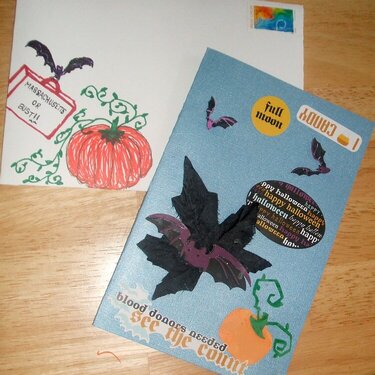 My 3 yo DS creations - Halloween Cards 2010