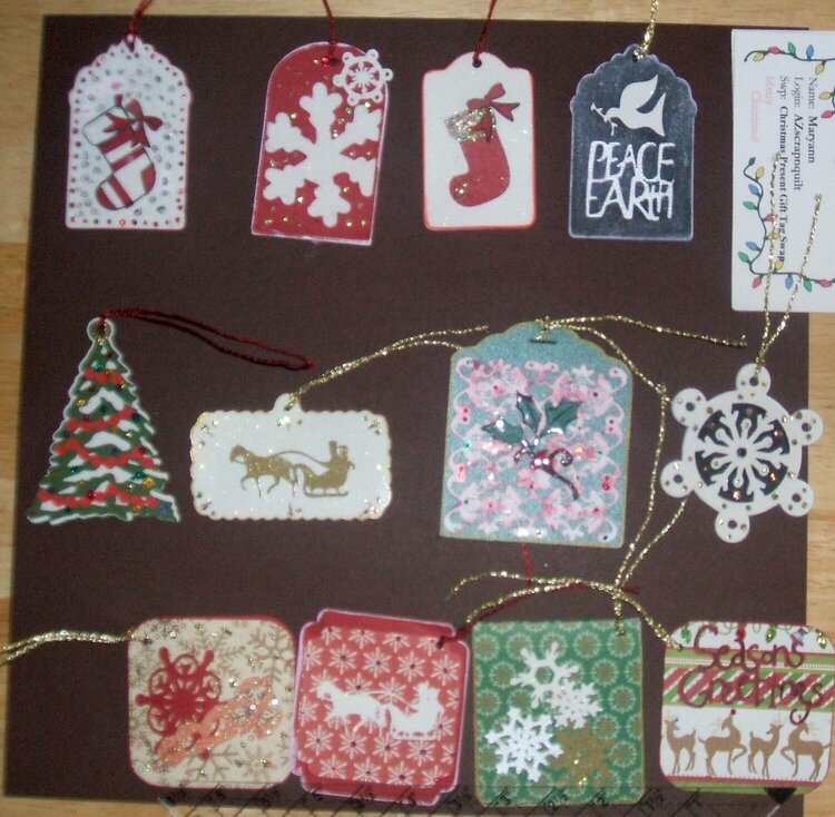Christmas Gift Tags (page 1 of 2) fronts