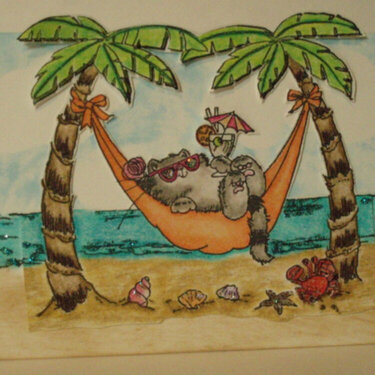 Tropical Kitty Card