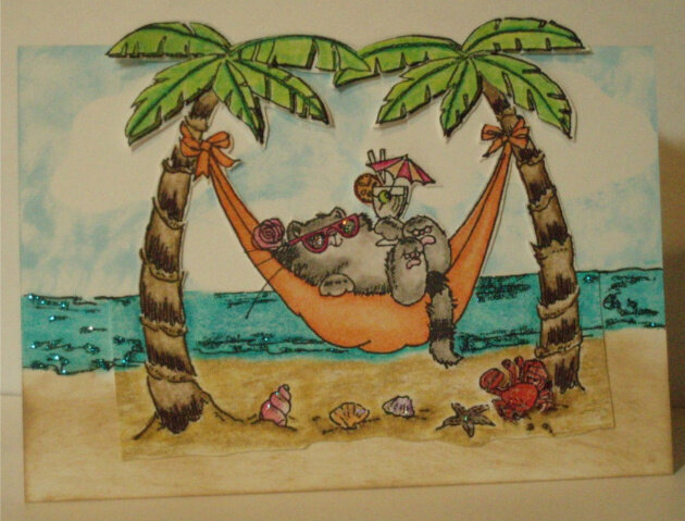 Tropical Kitty Card