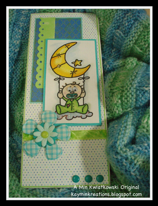 Baby Card and Knitted Blanket Gift