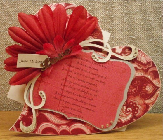 Heart Shaped Wedding Chipboard Album