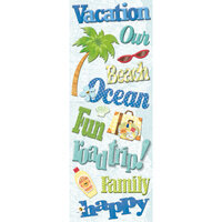 K &amp; Co. Happy Trails Words adhesive Chipboard