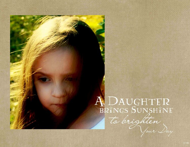 A Daughter Brings