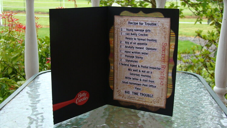 Recipe for Trouble (inside of Catz card)